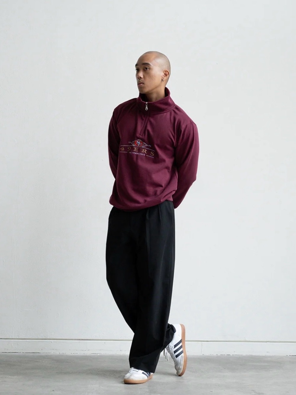 P/C San Francisco 49ers Quarter-Zip Maroon - Picture 7 of 8
